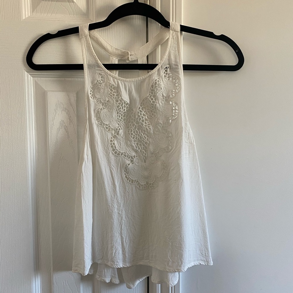 white crop top